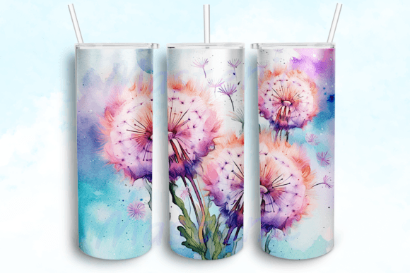 Boho Watercolor Dandelions Graphics for Crafts