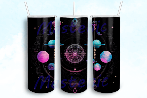 Celestial Clements Pink Purple Tumbler Graphics