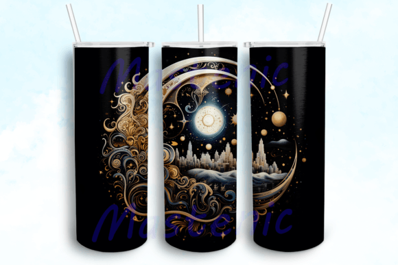 Celestial Moon Graphics for Crafts