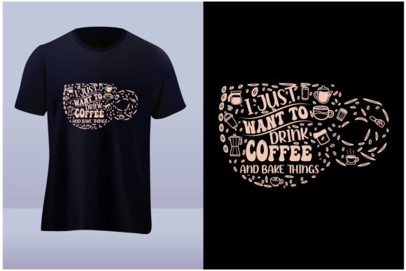Coffee Cup Vector Tshirt Design: Graphics for Local Branding & T-Shirt Designs