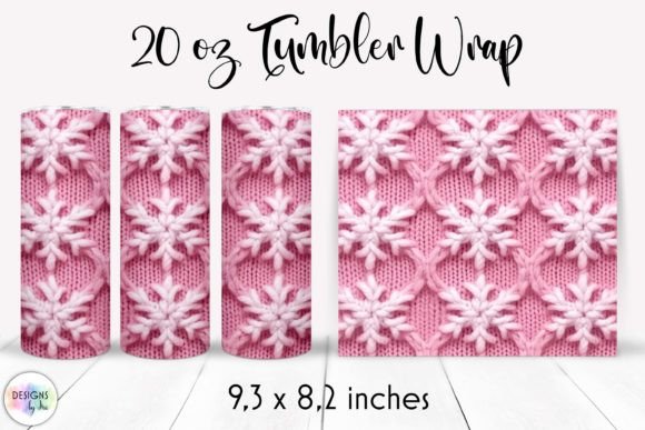 Cosy Winter Tumbler Wrap Knitted Texture Graphics