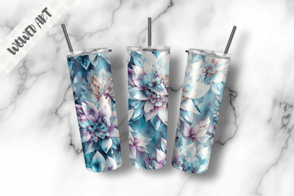 Crystal Flower Tumbler Wrap: Graphics for Crafts Brands