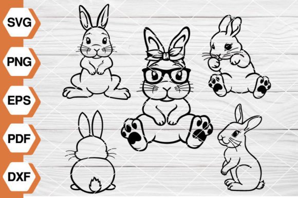 Easter Bunny Shape SVG EP-125: Graphics & Illustrations for Real Publishing
