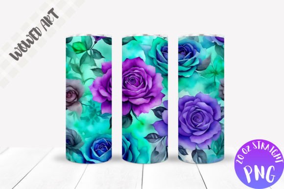 Flowers Tumbler Wrap: Graphics for Crafts & Content
