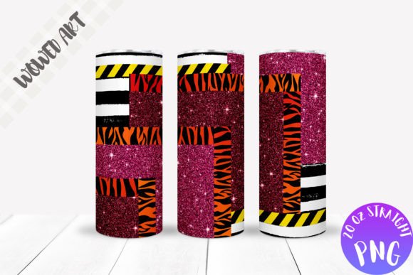 Glitter Stripes Tumbler Wrap: Graphics for Crafts Done Right