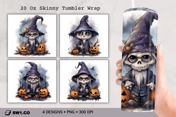 Gnome Ghost Tumbler Sublimation Wrap: Graphics for Crafts