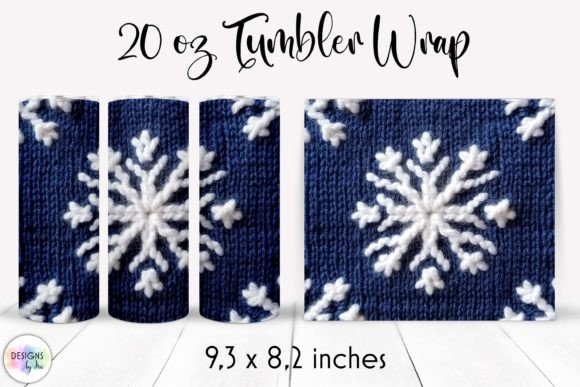 Knitted Texture Cosy Winter Tumbler 20oz Graphics