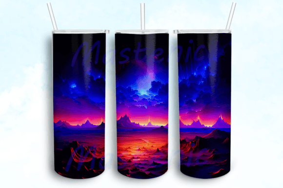 Neon Desert Night Graphics for Crafts