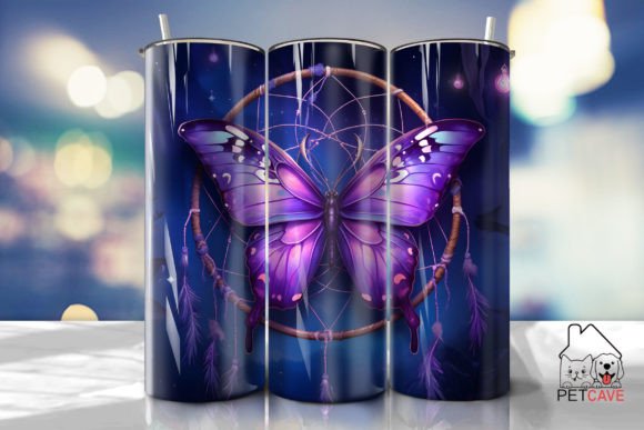 Purple Butterfly Mystery Tumbler 4 Graphics for Crafts
