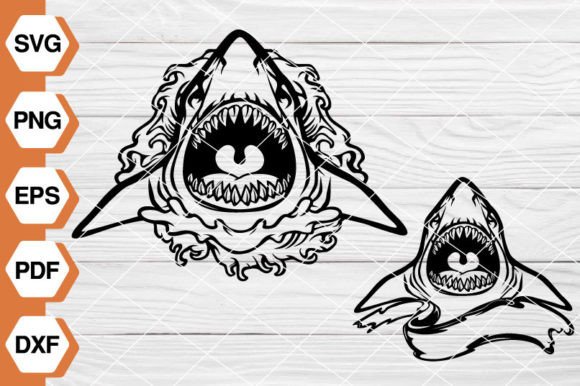 Shark in the Ocean SVG EP121: Graphics & Illustrations for Local Branding