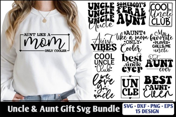 Uncle Aunt Gift SVG Bundle: T-Shirt Designs & Graphics